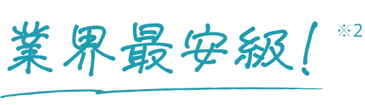 業界最安級!